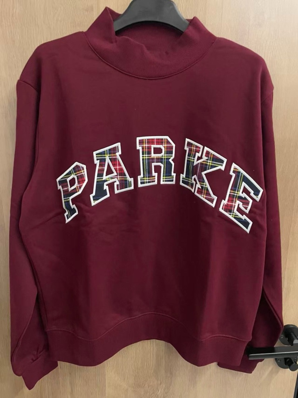 PARKÉ Burgundy Mock Neck Sweatshirt